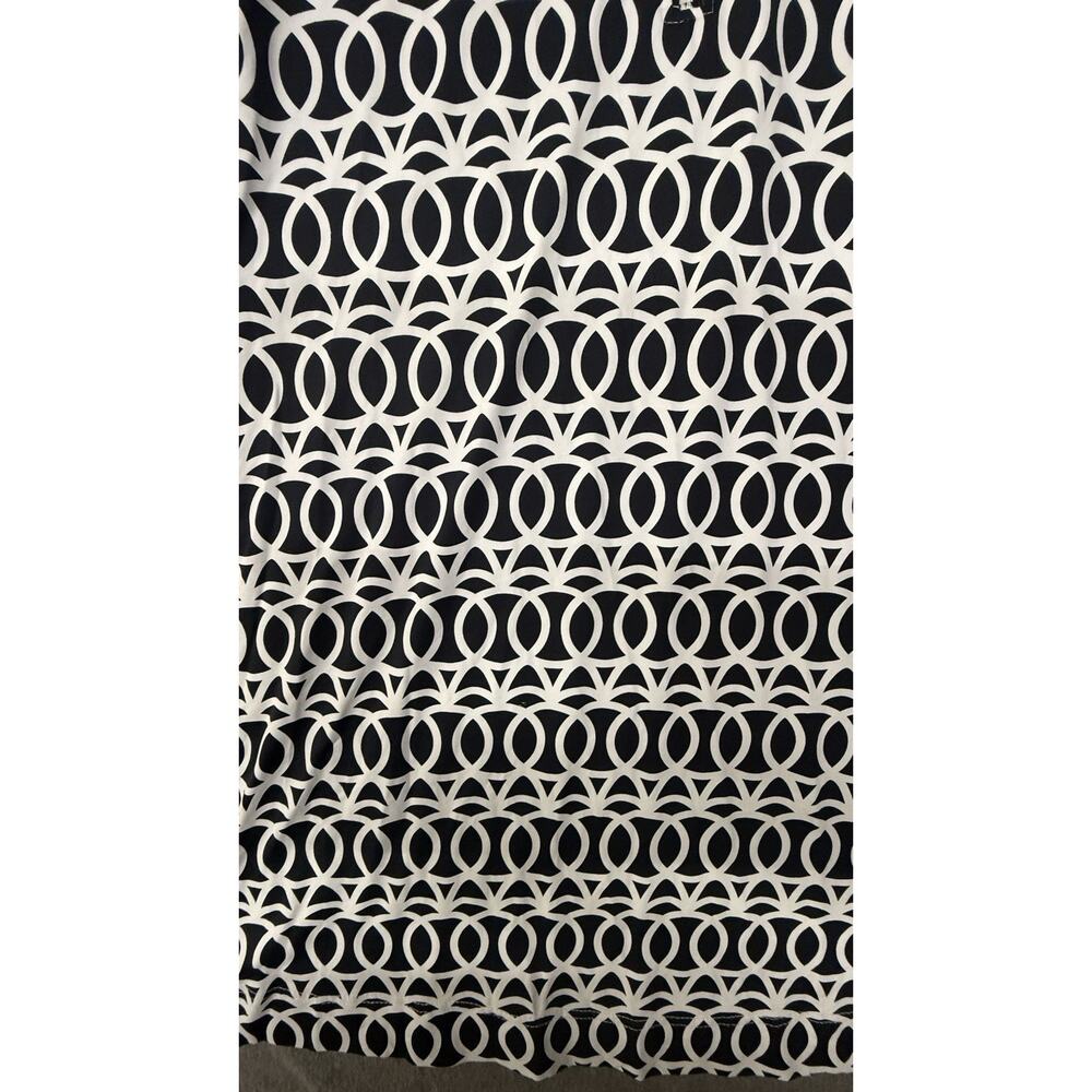 Lulu B Dress Womens XL Geometric 3/4 Zip Black White Stretch Knee Length - Picture 4 of 7